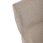 Židle jídelní, snadno čistitelná krémová látka, černý matný lak, kovové nohy