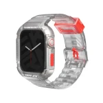 SKINARMA silikonový řemínek a ochranné pouzdro pro Apple Watch 45/44 mm čirá (8886461243420)
