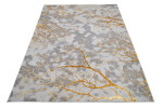 DumDekorace DumDekorace Jednoduchý moderní koberec šedé barvě se zlatým motivem