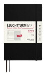 Týdenní plánovač & Zápisník Black, Medium A5 2027, Softcover, anglicky