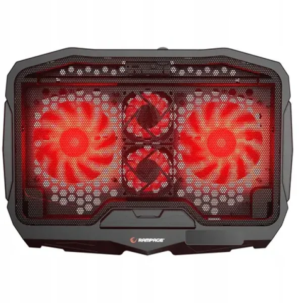 Rampage AD-RX34 černá / chladící podložka / pro notebooky 12.1-17" / 4 ventilátory / USB-A (AD-RX34)
