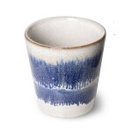 HK living Keramický hrnek 70's Mug Cosmos 180 ml, modrá barva, keramika