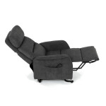Relaxační křeslo, elektrické kabelové ovládání, šedá, látka, TV-L8960 GREY2