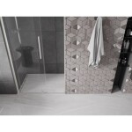 MEXEN/S - Velar L posuvné sprchové dveře 90, transparent, nikl kartáčovaný 871-090-003-01-97