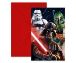 Star Wars pozvánky na oslavu 6 ks Star Wars pozvánky na oslavu 6 ks