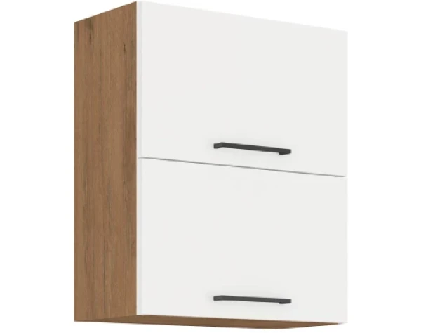 Horní kuchyňská skříňka Vigo, dub lancelot/bílý lesk, šířka 60 cm