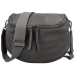 Stylová dámská koženková kabelko-ledvinka Ergitta Newa, tmavě šedá