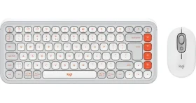 Logitech POP Icon Combo bílá / Bezdrátová sada klávesnice a myši (920-013141)