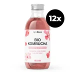 BIO Kombucha - GymBeam (malina ibišek, 12 x 330 ml) (105943-4-12x330ml-raspberry&hibiscus)