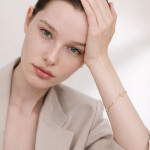 Náramek se zirkony Paulina - chirurgická ocel, Stříbrná 18 cm + 3 cm (prodloužení)