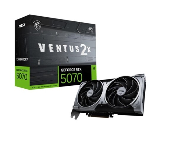 MSI VGA NVIDIA GeForce RTX 5070 12G VENTUS 2X OC, RTX 5070, 12GB GDDR7, 3xDP, 1xHDMI EDF_2648677