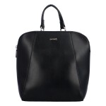 Pevný koženkový dámský městský batůžek Romantica, černá