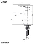 Mereo Umyvadlová stojánková baterie, Viana, bez výpusti, chrom CBE10101