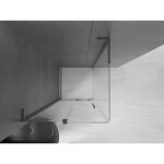 MEXEN/S - Velar L sprchový kout, posuvné dveře 110 x 110, transparent, grafit metal 871-110-110-03-95