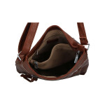 Stylová dámská koženková crossbody kabelka Orniva, coffee