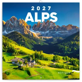 NOTIQUE Alpy 2027 / Poznámkový kalendář / 30 × 30 cm