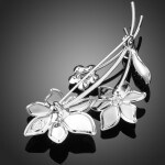 Brož Swarovski Elements Cera - květina, Fialová