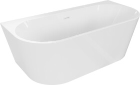 MEXEN/S - Oval+ volně stojící vana przyścienna 170 x 80, bílá, sifon a přepad bílá 52681708000-20