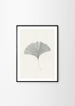 THE POSTER CLUB Autorský plakát Ginkgo Leaf by Ana Frois 30x40 cm, béžová barva, papír