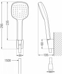MEXEN/S - R-33 sprchový set point, černá 785335052-70