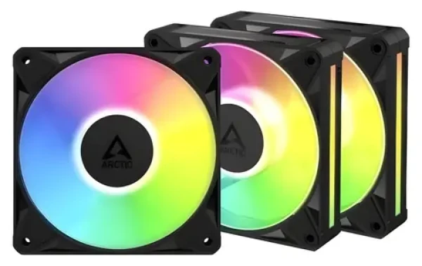 ARCTIC BioniX P12 A-RGB černá 3 ks / Ventilátor / 120 mm / A-RGB / Daisy-chain (ACFAN00337A)