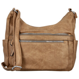Módní dámská koženková crossbody kabelka Mayra, khaki
