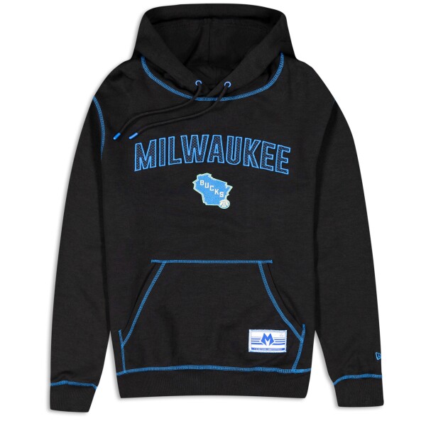New Era Pánská mikina Milwaukee Bucks NBA 2023 City Edition Oversized Hoodie Velikost: S
