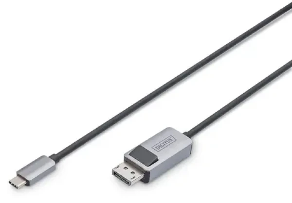 Digitus USB-C na DisplayPort adaptérový kabel černý / Redukce / USB-C / DisplayPort / Obousměrný (DB-300334-010-S)