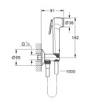 GROHE - Tempesta-F Nástěnný ventil s ruční bidetovou sprškou, chrom 26358000