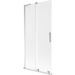 MEXEN/S - Velar L dvoukřídlá posuvná vanová zástěna 90 x 150, dekor, chrom 896-090-003-31-01