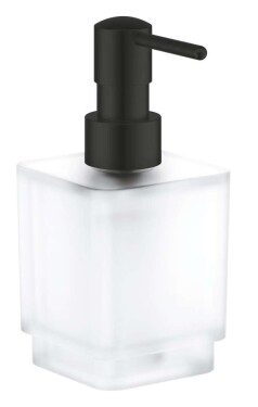 GROHE - Selection Cube Dávkovač tekutého mýdla, mléčné sklo, matná černá 408052430