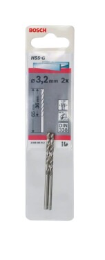 Vrták do kovu Bosch HSS-G 3,2 x 36 x 65 mm 2 ks 2608585912