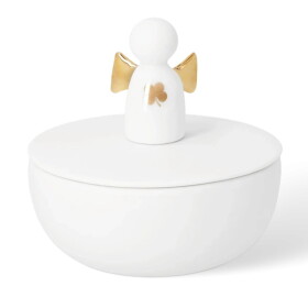 Räder Porcelánová úložná dózička Angel, bílá barva, porcelán