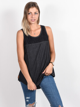Alife and Kickin CARLAAK black denim dámská tílko - S