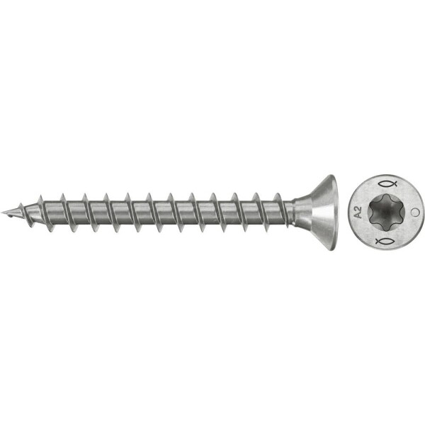 Fischer 574056 šrouby do dřevotřísky 3 mm 35 mm TX Nerezová ocel 200 ks