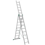 Žebřík AL, trojdílný, 3x 9 příček, 5,69m, ALVE EUROSTYL 7609