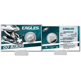 Mince Philadelphia Eagles NFL Team History Highland Mint Silver Coin Card