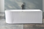 Erga Marina, rohová volně stojící vana 140x70 cm + odtoková zátka, pravá, bílá lesklá, ERG-MARINA-140070R-WH-WH