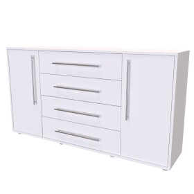 Nábytek Mikulík Komoda ELITE L - bílý lesk, antracit, aj. ROZMĚR: (š/v/h) 160 x 86 x 43 cm