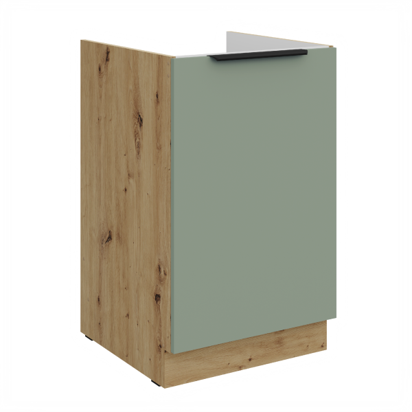 Spodní skříňka pod dřez Aria 50 ZL 1F BB Barva korpusu: Dub artisan, Barva dvířek: SA - Aquamarine AFM