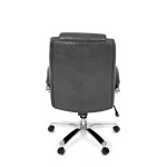 Kancelářské křeslo, houpací mechanismus, šedá ekokůže, KA-F1385 GREY