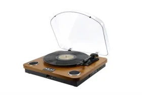 AKAI ATT-11BT hnědá / Gramofon / 33 45 78 RPM / RCA-in / Bluetooth 5.0 / USB / repro (4905192533083)