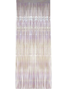 Smiffys Závěs - bílý lesklý - 91x244 cm
