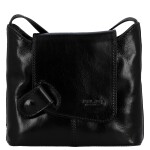 Luxusní dámská kožená crossbody kabelka Jessie, černá