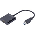 Renkforce RF-5234038 USB-C® / HDMI kabelový adaptér [1x USB-C® zástrčka - 1x HDMI zásuvka] černá stínění pletivem 0.15 m