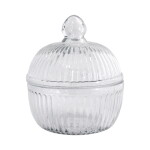 Strömshaga Skleněná dóza s víkem Edvin, čirá barva, sklo