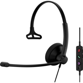 EPOS IMPACT 100 MS Headset otevřená (On Ear) kabelová mono černá Potlačení hluku headset, Vypnutí zvuku mikrofonu, regulace hlasitosti, Tlačítko Microsoft