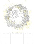 Wall Calendar, antistresové omalovánky/kalendář s barvami, Kristy Rice