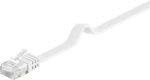 MicroConnect CAT6 U/UTP FLAT 15m bílá / PVC (V-UTP615W-FLAT)