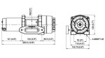 Naviják ATV Come-Up Cub 3 12V STD, 3000lbs-syntetické lano